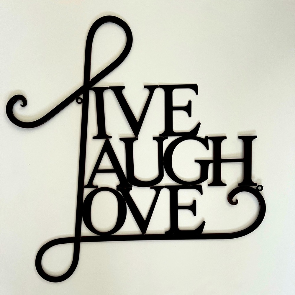 Wall decor, “Live Laugh Love” metal cut out, rustic, farm house, sign *New*